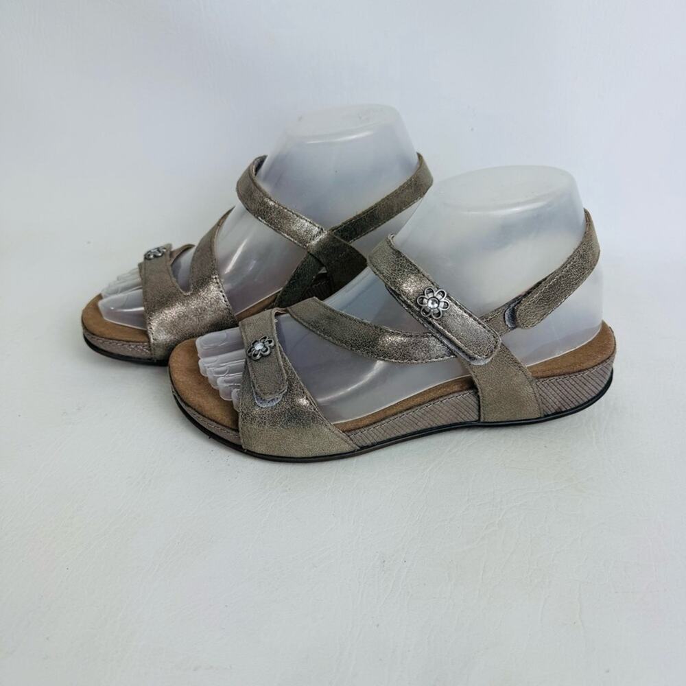 Romika Fidschi 54 Sandals Bronze Slingback Strappy Wedge Shoe Size 36 Size 5.5/6
